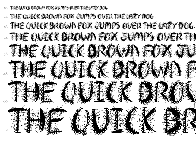 Crazy Weekend font waterfall